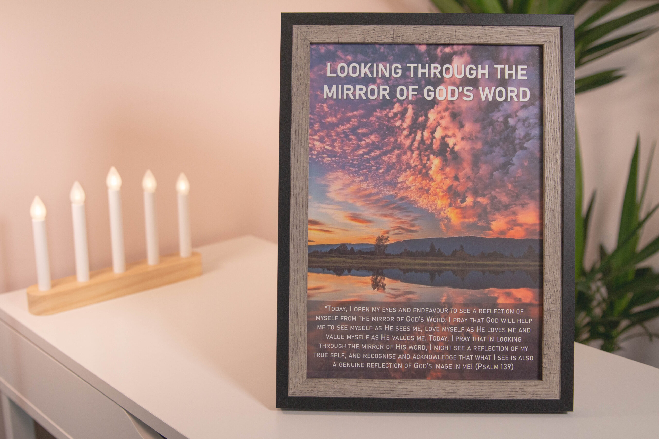 "Looking Through The Mirror" A4 Inspirational Frame - Image 3