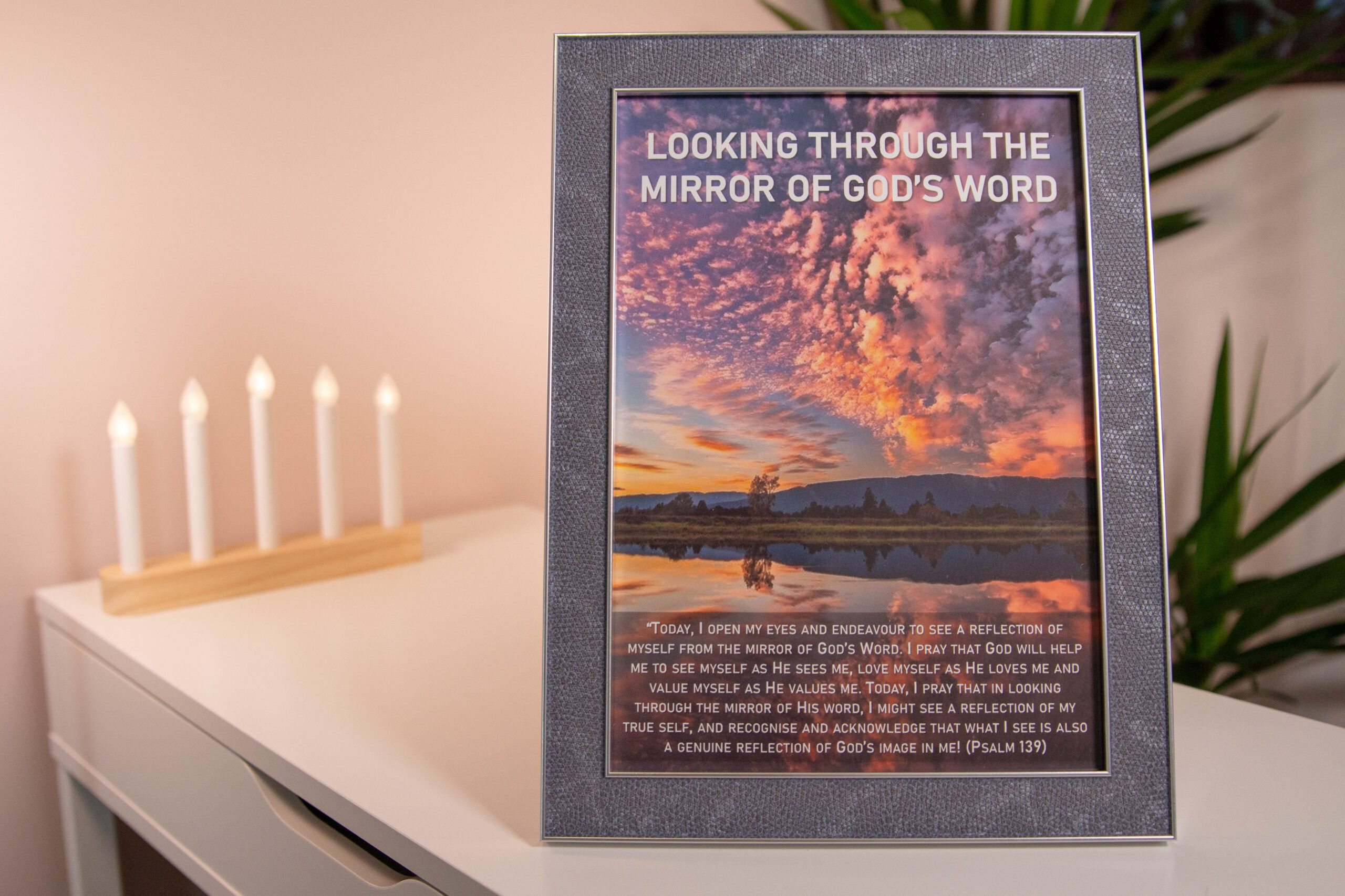 "Looking Through The Mirror" A4 Inspirational Frame - Image 4