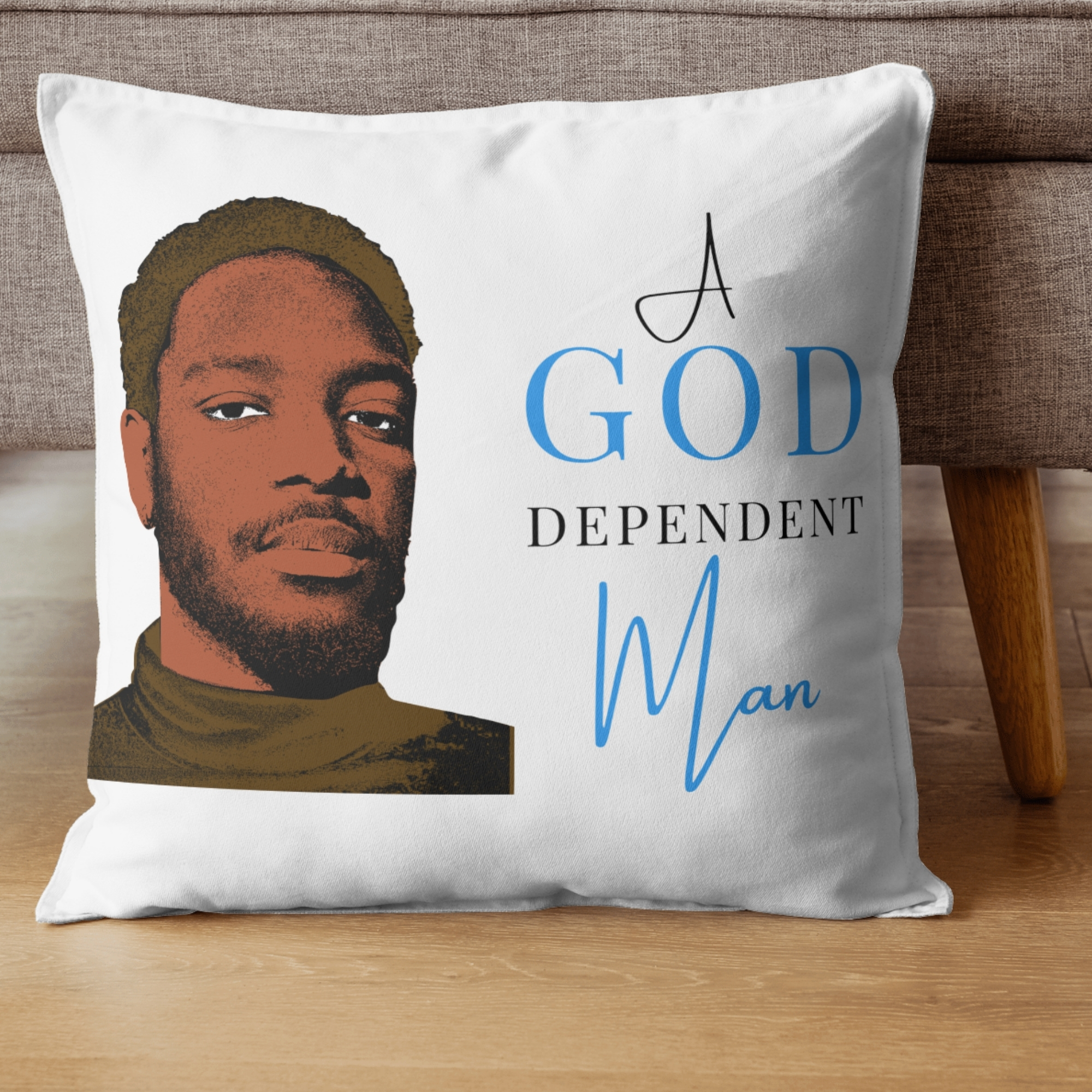 A God Dependent Man Cushion
